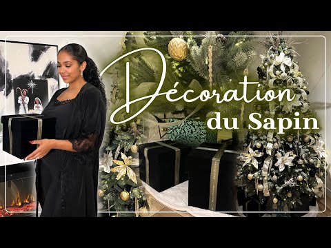 ✨COMMENT décorer un sapin de façon chic et élégante ? Mon SAPIN de Noël doré et noir 🖤