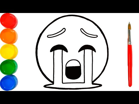 Como Dibujar y Colorear un Emoji Rollando - Dibujos Para Principiantes
