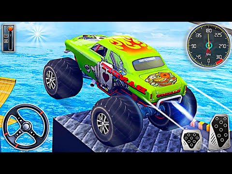 Extreme Monster Truck  Driving Game - Impossible Car Stunt Race Sim | Android Gameplay
