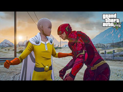 The Flash vs Saitama | Epic Showdown in GTA 5 Mods