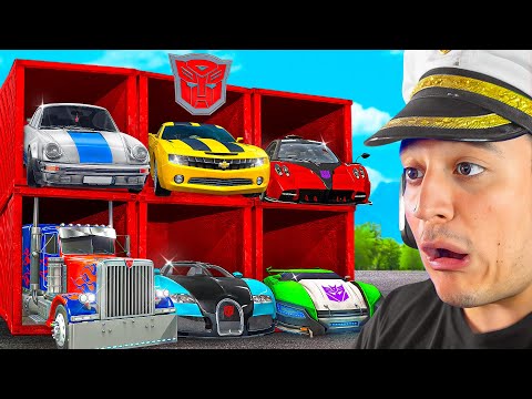 Abriendo Contenedores de TRANFORMERS MILLONARIOS en GTA 5 !! 🤖🚗