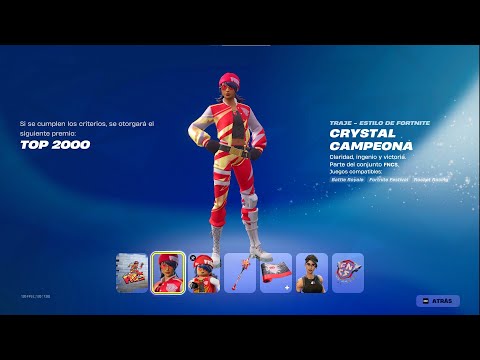 Como CONSEGUIR GRATIS la SKIN *CRYSTAL CAMPEONA y RECOMPENSAS en FORTNITE...! (SKIN, PICO, MOCHILAS)