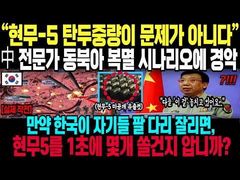 “현무-5 탄두중량이 문제가 아니다” 中 전문가 동북아 복멸 시나리오에 경악 만약 한국이 자기들 팔 다리 잘리면 현무5를 1초에 몇개 쏠건지 압니까?