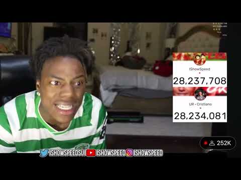 IShowSpeed reacts to Cristiano Ronaldo passing Subscribers in one day!