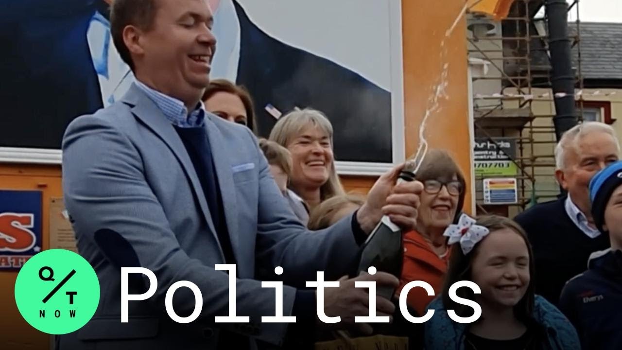 Joe Biden Supporters Celebrate in Ballina, Mayo