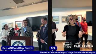 Rep. AOC and Rep. Suozzi Celebrate Vaughn College’s Entry Into AT-CTI