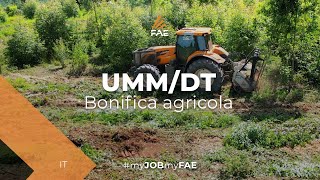 La trincia forestale FAE UMM/DT impegnata in un duro lavoro di riconversione di un'area forestale