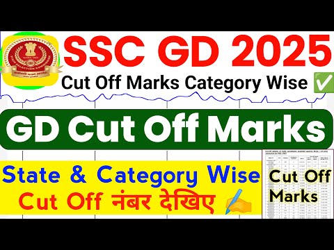 SSC GD Cut Off Marks 2025 | SSC GD Cut Off 2025 | SSC GD CBT Results Cut Off | Cut Off SSC GD |