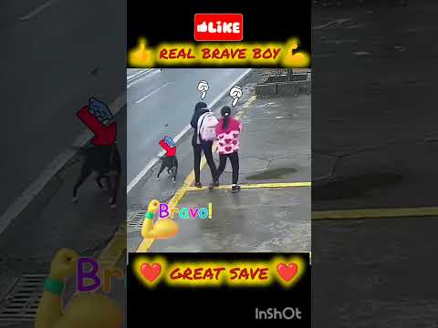 🫅 real brave boy saved girl bravo saving great kindness #respect #allah #moosatvinfo