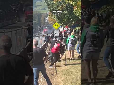 Panic at the Truck Races #truckrace #fyp #shorts #shortvideo #fypyoutube #truck #quebec