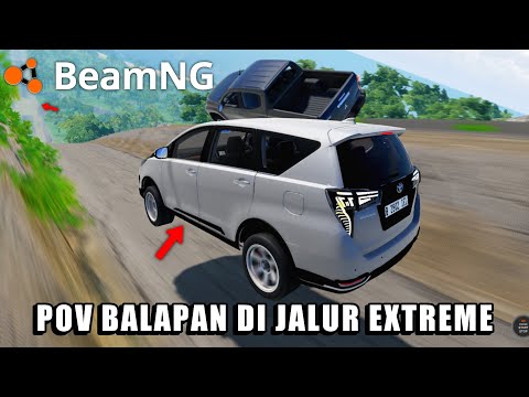 Ngeri! Balapan Di Turunan Extrime Banyak Mobil Yang Hancur & Gagal Finish - BeamNG Drive Indonesia