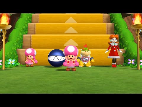 Step It Up Challenge - Toadette Vs Chain Chomp Vs Bowser Jr. Vs Daisy | Mario Party 9