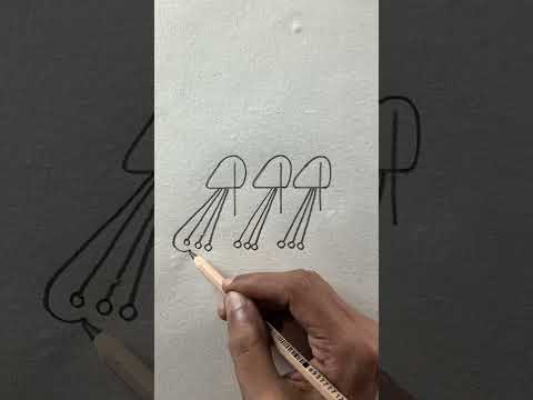 Simple birds drawing with numbers 444