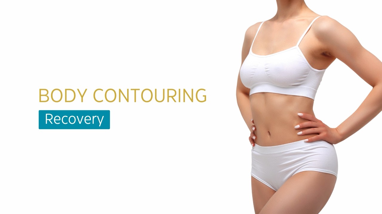 Body contouring recovery illustration with model