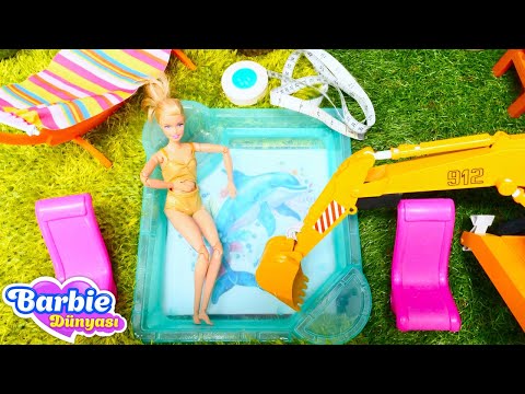 Ümit'in Barbie İçin Özel Havuzu! 🏊‍♀️🎨 Barbie oyunları.