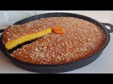 بسبوسه بحجم عائلي سهلة واقتصادية وكتجي هشيشة ولذيذة بزاف مستحيل تجربيها ومتعاوديهاش