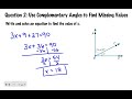 Complementary and Supplementary Angles