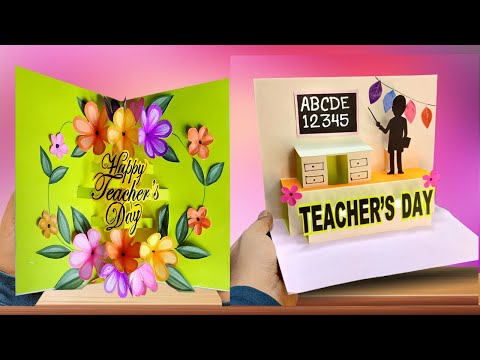 2 DIY Teacher's Day card / Teachers day pop-up card making idea