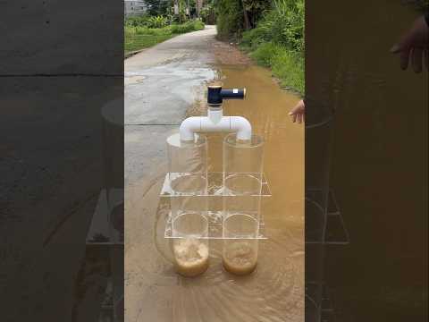 Cleaned Road Water Using a Gadget. #shortsvideo