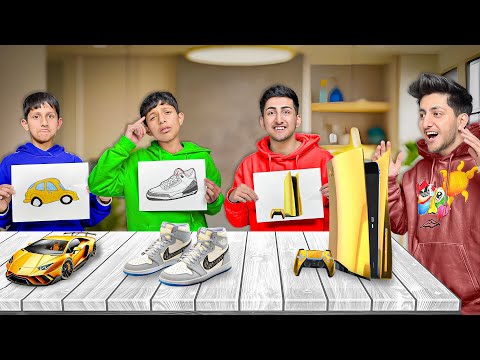 Draw The Prize Best And Get It Challenge ! Who Will Win 🏆 Funny Challenge 😂