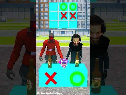 Who Will Get Rank 9999 In The Bottle Flip & Tic Toe Game ? Titan Speakerman Or Man Skibidi? #shorts