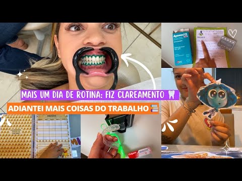 VLOG: FIZ CLAREAMENTO DENTAL 🦷 + ADIANTEI MAIS COISAS DO TRABALHO 📕