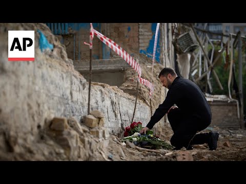 YouTube video thumbnail: Ukraine's Zelenskyy Visits Site of Deadly Strike in Kyiv