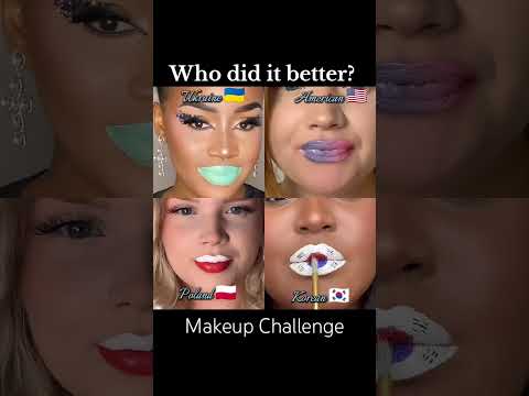 Who won this Makeup Challenge ❤️ Comment Below your fav👇#makeup #makeupchallenge #challenge