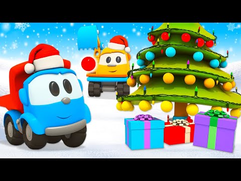 Leo the truck and friends decorate the Christmas tree. Holiday episodes of car cartoons for kids.