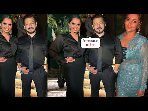 Salman Khan and Sonakshi Sinha Sania Mirza were seen Enjoying Together At the Award Show !