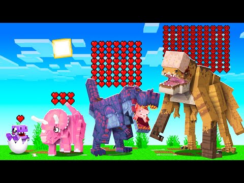 ¿Qué DINOSAURIO (Distortus Rex, Spinosaurus) Tiene MAS VIDA? 🦖😱 MINECRAFT