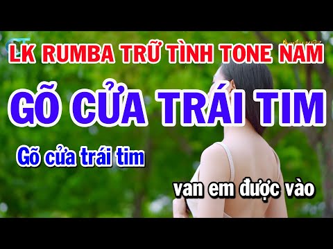 Liên Khúc Rumba Trữ Tình Tone Nam – Gõ Cửa Trái Tim – Chiếc Áo Bà Ba