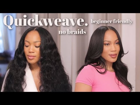 Easy Quickweave Tutorial | BRAIDLESS Natural Install | BeautyForever Hair