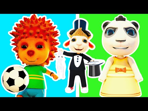 Tony Plays Football | The Evil Panda Wants to Play Too | Cartoon for Kids