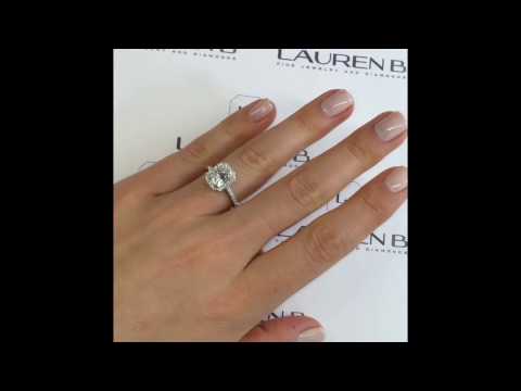 Moissanite Radiant in Halo Design
