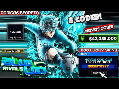 SAIU!! 5 NOVOS CÓDIGO NO BLUE LOCK RIVALS +TODOS CODIGOS DO BLUE LOCK RIVALS
