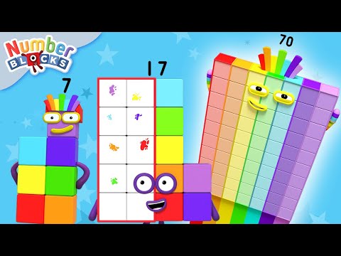 Número 7 , 17 y 70 🍀 Compilacion mejores momentos | Episodios completos | Numberblocks en Español