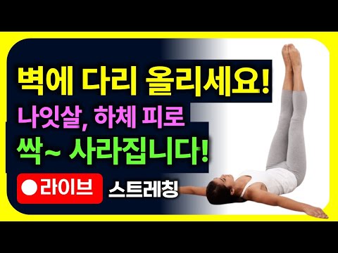 자기 전 누워서 3분! 벽에 다리 올리세요! 하체피로 저림 싹 사라지네요🔥[스트레칭 모음]