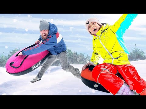 😱 TEODORA s-a Lovit la TUBING ❄️ pe PÂRTIE ⛷️