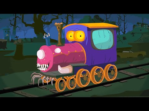 Scary Train Engine, Spooky Video And Halloween Cartoon For Kids