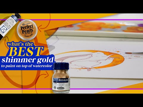 Mixing Gold with Watercolors - Daniel Smith Luminescent Watercolors and Schmincke Aqua Bronze