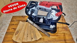 Cortes perfectos Sierra de cinta Vevor para trabajos de madera y metal diy / corte de tubos y tablas