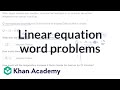 Solving Linear Equation Word Problems