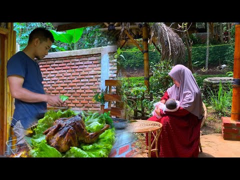 Aktivitas baru seorang ibu dengan bayi baru lahir | suami masak spesial untuk keluarga