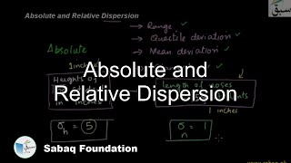 Absolute and Relative Dispersion