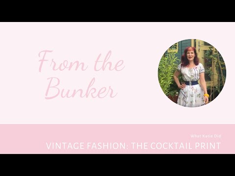 Vintage Fashion: 1950s Cocktail Print Dress