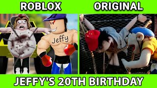 SML Movie vs SML ROBLOX: Jeffy's 20th Birthday ! Side by Side