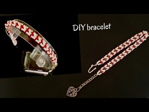 Handmade bracelet with an easy pattern. Diy