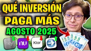 📈 ¿Quién PAGA MÁS en AGOSTO 2025? – DESPLOME en NU, Stori, KLAR, los CETES se recuperan