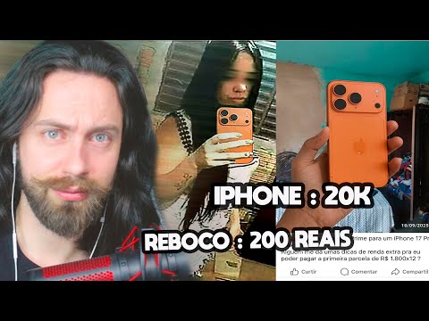 pobress com iphone novo 17 de 20k